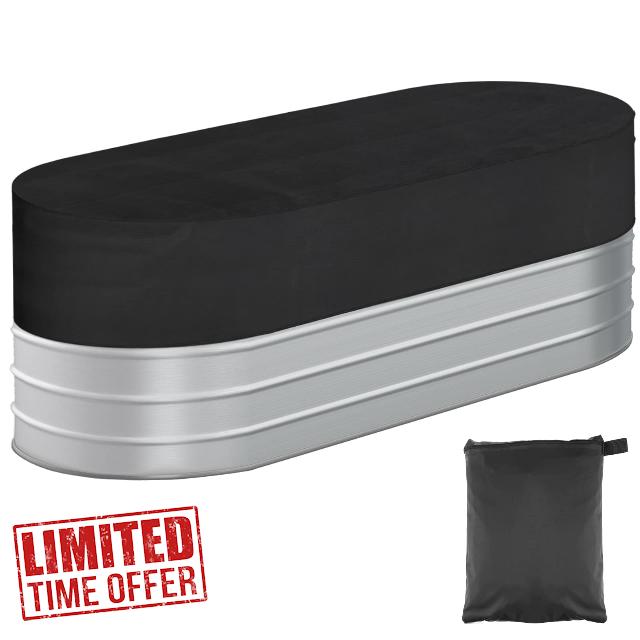 8ft Oval Stock Tank Pool Cover with Storage Bag
