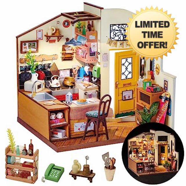Rolife DIY Miniature House Kit Homey Kitchen