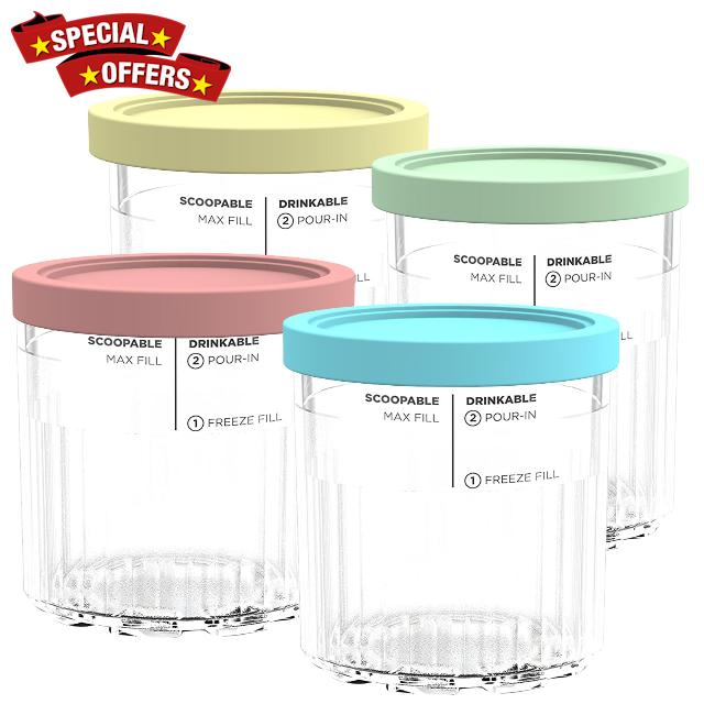 Creami Pint Containers Replacement for Ninja Creami Deluxe Pints 24oz NC501