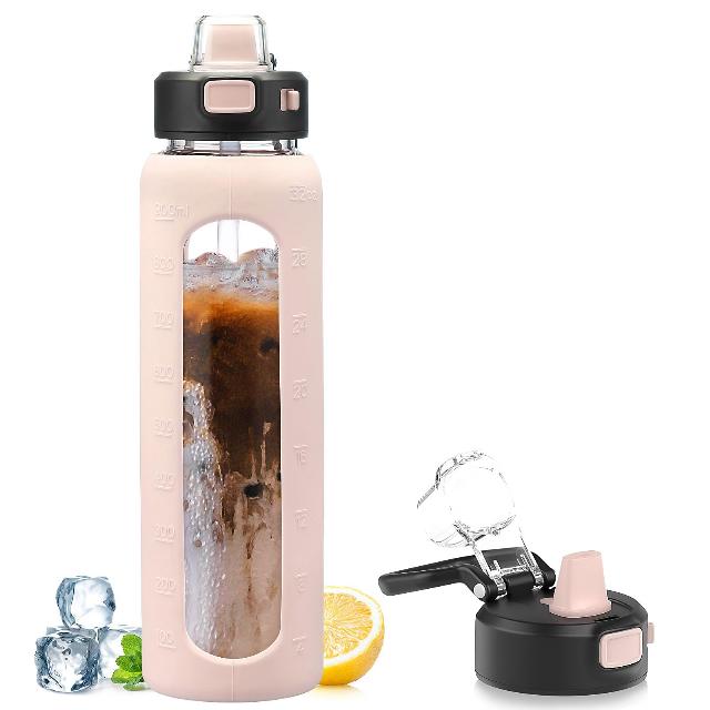 Kodrine Water Bottle with Soft Straw and Carry Loop