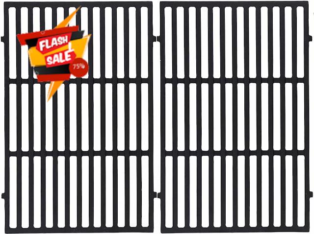 19.5 Inch 7524 Grate Replacement for Weber Genesis 300 Series Grill Parts Genesis E-310 E-320 E-330 S-310 S-320 S-330 EP-310 EP-320 EP-330 Weber Grate Grill Accessories Cast Iron Cooking Grate 2 Pcs