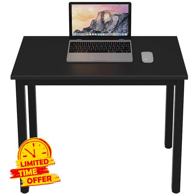 DlandHome 31.5 inches Small Computer Desk for Home Office Activity Table Writing Table for Small Spaces Study Table Student Laptop Desk Black DND-AC3CB-8040