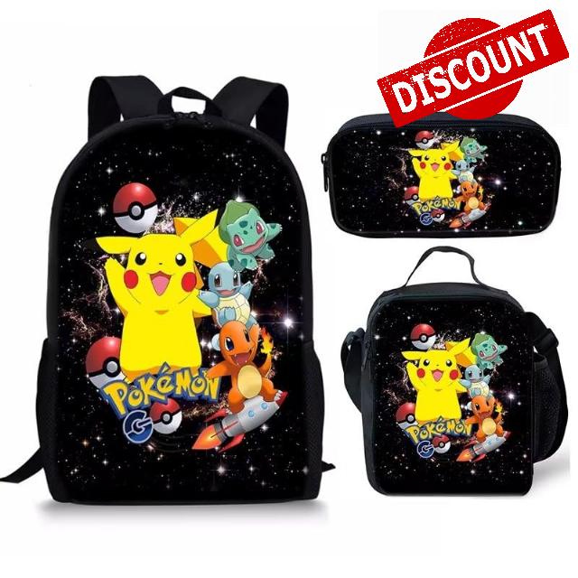 Tongfeng 3 Piece School Bags Cartoon Backpack Cosplay Trip Bag (Backpack