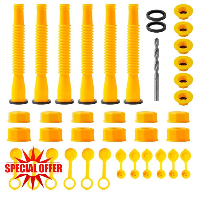 6Kit Gas Can Spout Nozzle Replacement Set