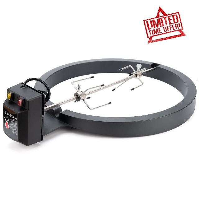 Upgraded Rotisserie Grill Kit Compatible with Kamado Joe Classic Joe Series