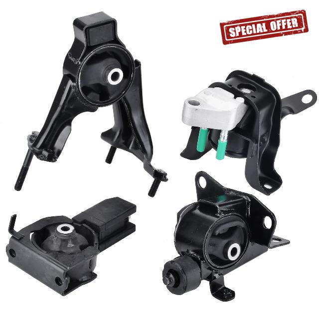 4PCS Engine Motor Transmission Mount Kits Compatible with Toyota Corolla Matrix Pontiac Vibe 1.8L 2003-2008 Engine Trans Mount Replace A4218 A4219 A4220 A4221