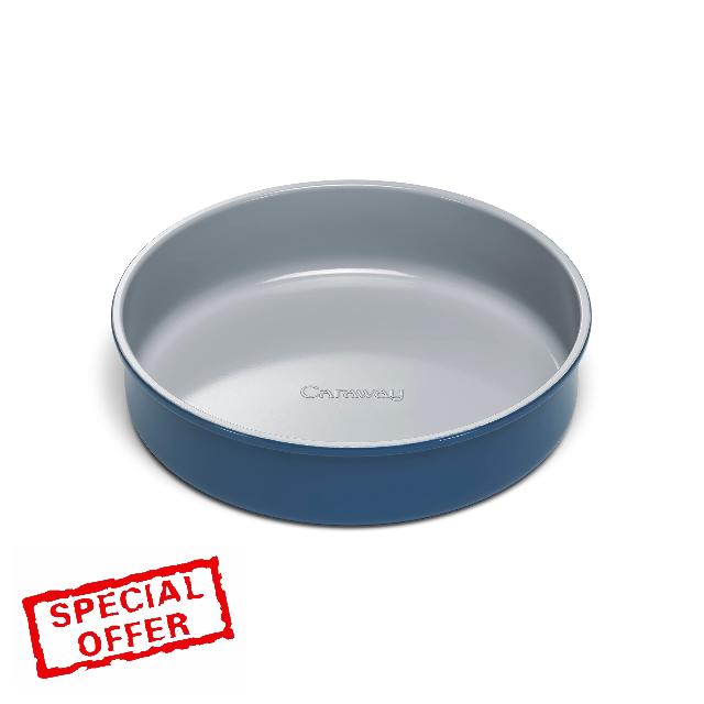 Caraway Non-Stick Ceramic 9” Circle Pan - Naturally Slick Ceramic Coating - Non-Toxic