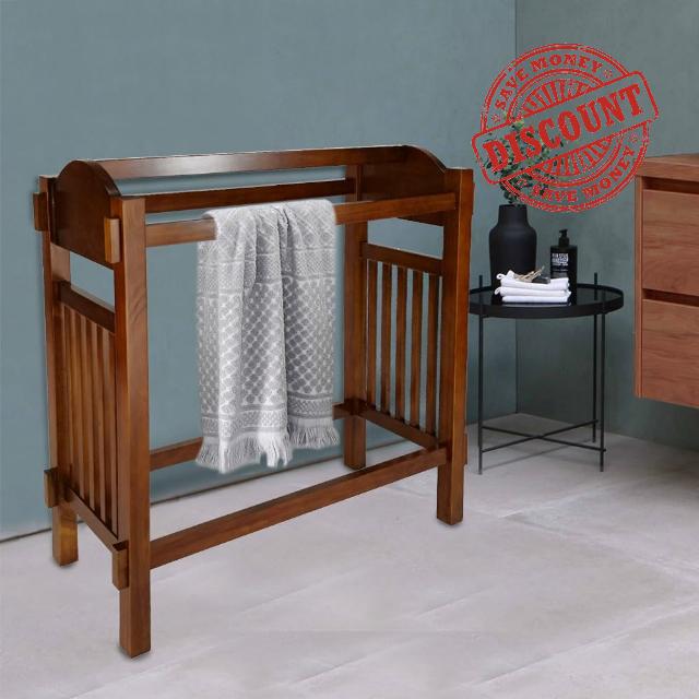 Wayborn Oak Solidwood Quilt Rack 32″X12.5″X36″ Assembly Required Wooden Quilt Rack Hanger