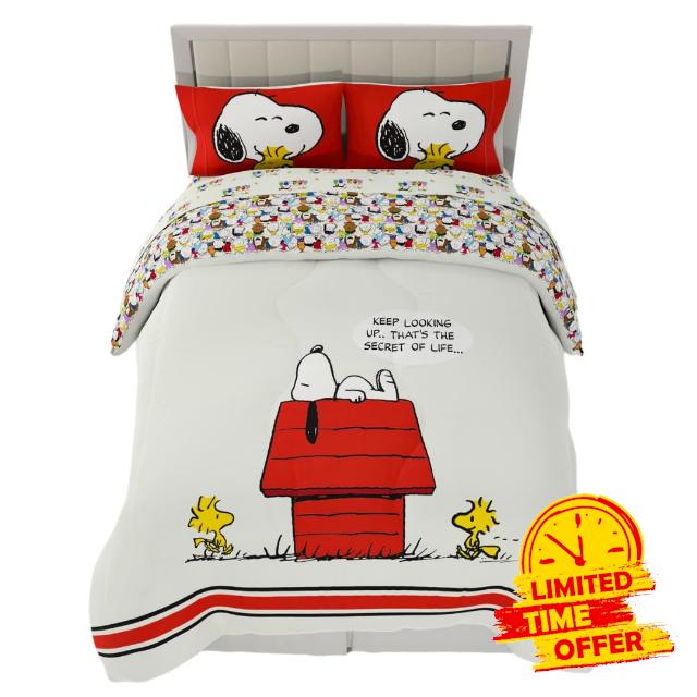 Franco Peanuts Classic Pals Super Soft Comforter and Sheet Set
