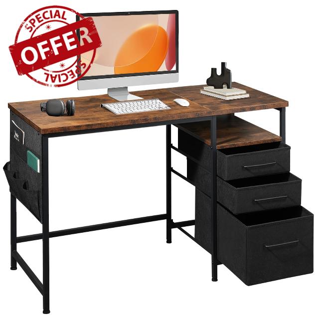 Maihail Writing Desk with Drawers
