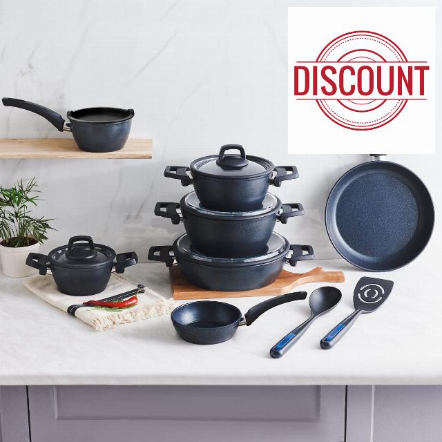 Karaca BioDiamond Powerful Cookware Set with Kitchen Utensils Set