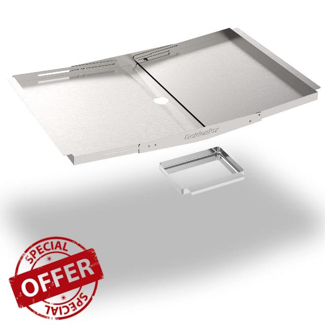 Grill Grease Tray Replacement for Dyna Glo With Catch Pan- Adjustable Grease Drip Pan Replacement