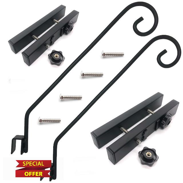 NEECONG Deck Hook Rail Suitable for Hanging Flower Baskets Wind Chimes Planters Bird Feeders Lights