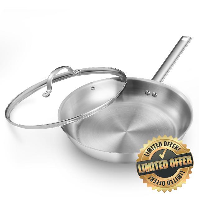 Deluxe 11 Inch Oil Gather Pro Skillet with Lid