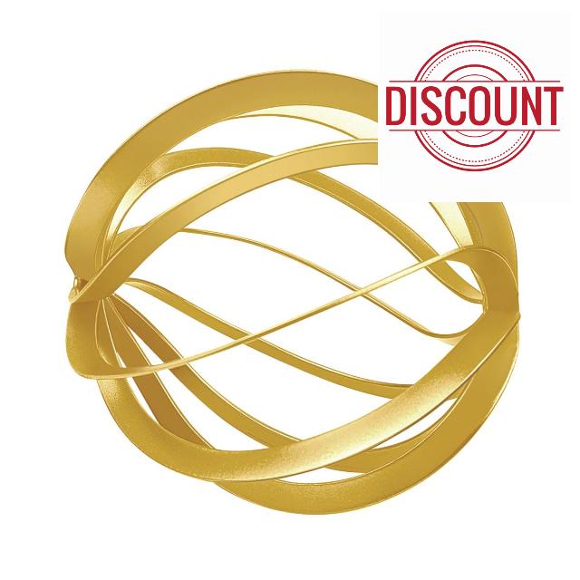 HUANXIYSYAN Metal Decorative Sphere 7 Inches Metal Ball Table Decor Modern Design Orbs Decorative Ball for Living Room Bedroom Kitchen Bathroom Office Home Decor Accent (Gold)