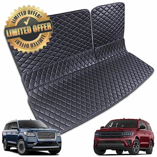 7DEEKEI for 2018-2023 Expedition/Navigator (no Max or L Models) Trunk Mat & Rear Backrest Mat Cargo Liners All Weather Waterproof