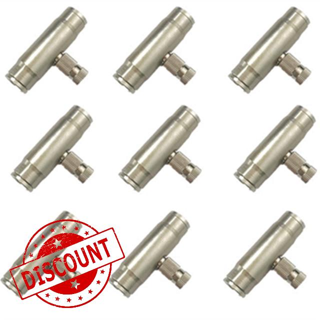 Set of 20 Misting Nozzles Kit High Pressure for Cooling System with 3/8" Slip-Lock Misting Nozzle Tees