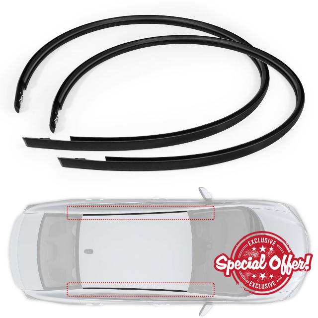 AUTOBABA 2Pcs Roof Drip Molding Weather Stripping Compatible with 2012-2015 Civic Sedan Left Driver & Right Passenger Side 4 Full Doors Replace# 74306-TR0-A01 74316-TR0-A01 74306TR0A01 74316TR0A01