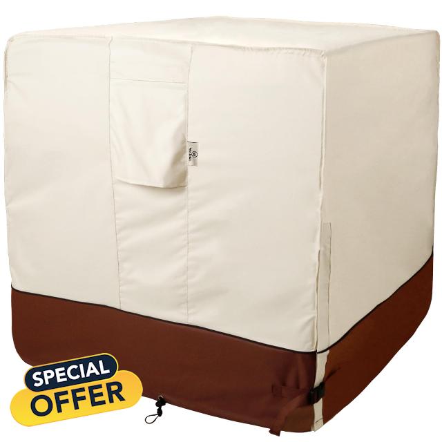 Westblue Air Conditioner Cover for Outside Units-Durable 600D AC Cover for Outside Unit Waterproof & Resistant AC Unit Covers Outdoor Central Square Fits up to 32 x 32 x 28 inches