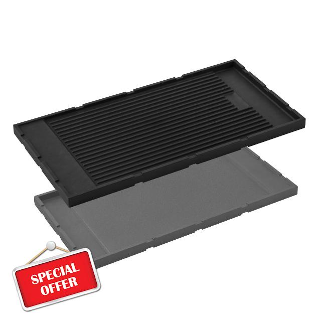 HG-GRZ-NS Griddle Replacement Parts for ZLINE Gas Stove Parts Reversible Griddle Plate RA-GR-60 Gas Cooktop with High Grate Electric Oven RA-GR-30 RAZ-30 RABZ-30 Cast Iron Griddle Top 1 Pcs