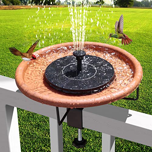 Bird Bath Bowl with Solar Fountain Pump