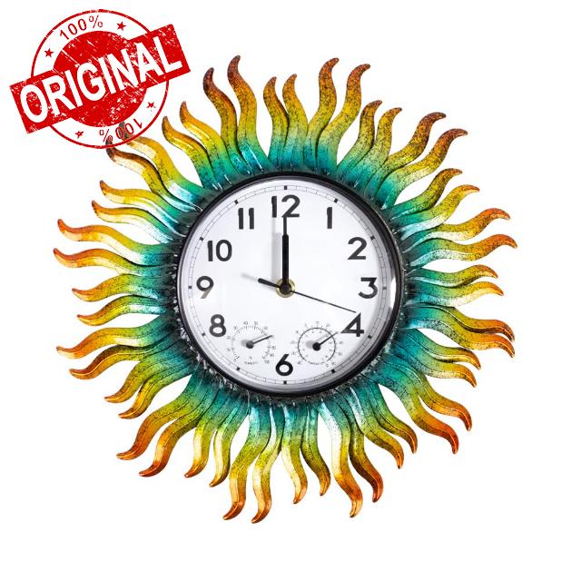 HOBYLUBY 13'' Sun Outdoor Clock