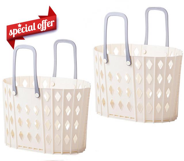 Homrela Laundry Basket Plastic Hamper Holder Collapsible For Clothes