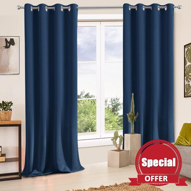 HANGEENGS Waterproof Indoor/Outdoor Curtains For Patio Thermal Insulated Sun Blocking Grommet Blackout Outside Curtain For Bedroom
