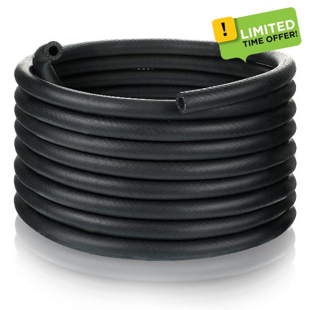 Pangda 20ft Fuel Line Hose NBR Rubber Hose Fuel Hose 300PSI Boat Fuel Line for Small Engine Fuel Systems (5/16 Inch)