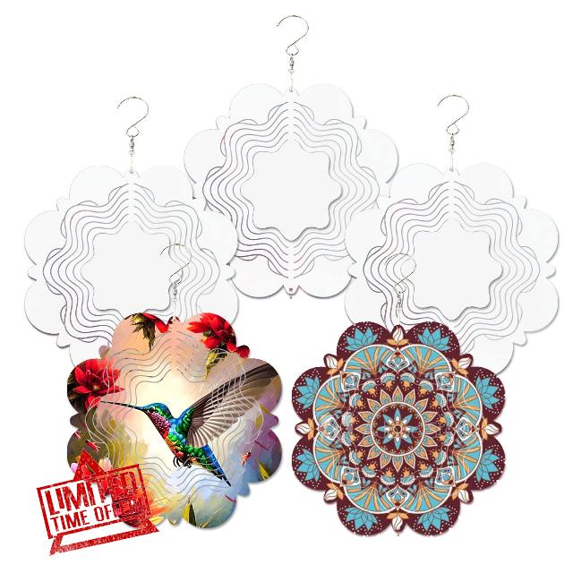 5 pcs 10-inch Sublimation Wind Spinner Blanks