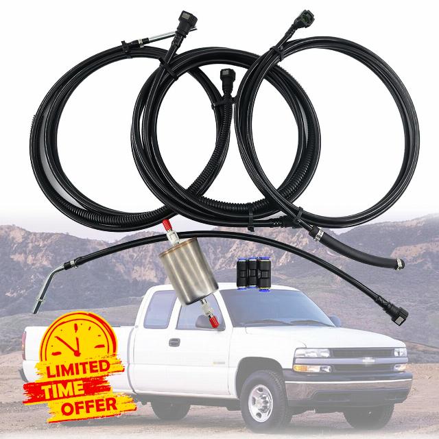 FL-FG0053 Fuel Lines Kit for 1999-2003 Chevy Silverado 1500 2500 GMC Sierra 1500 Fits 4.8L 5.3L 6L 8.1L Pickup Trucks