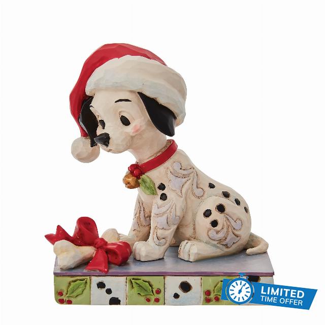 Enesco Disney Traditions 101 Dalmatians Lucky Figurine - Christmas