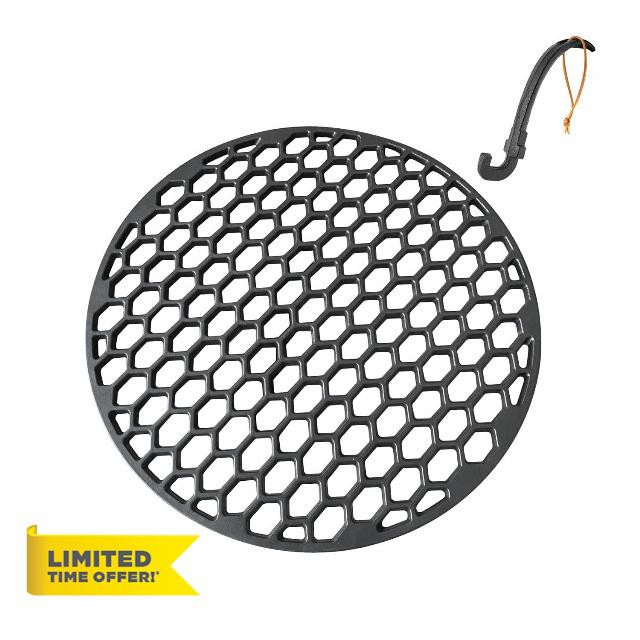 BMMXBI 8835 21.5" Cast Iron Cooking Grate for Weber Original Kettle Premium 22" Charcoal Grill