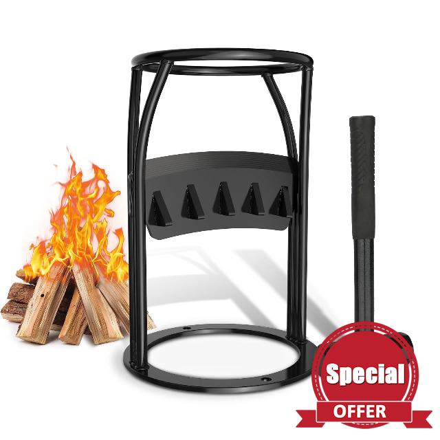 Mofeez Log Splitter Kindling Firewood Cracker with Hammer