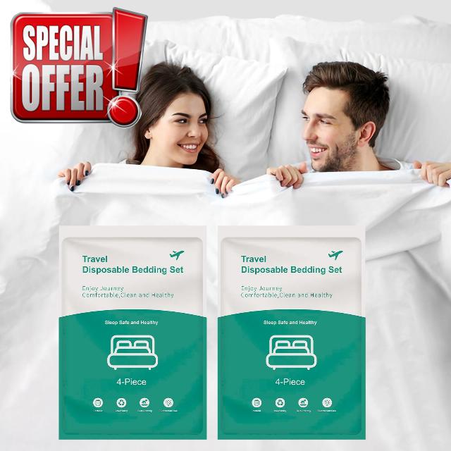 2 Pack Disposable Sheets for Travel Queen Size Bed