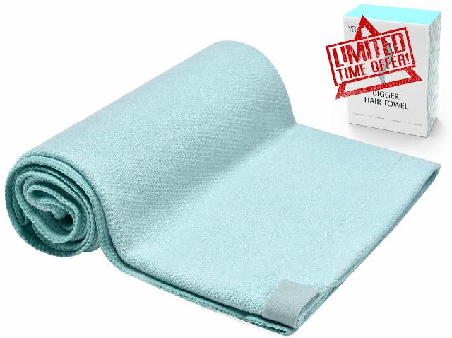 YFONG Large Microfiber Hair Towel Wrap for Women Wet Curly