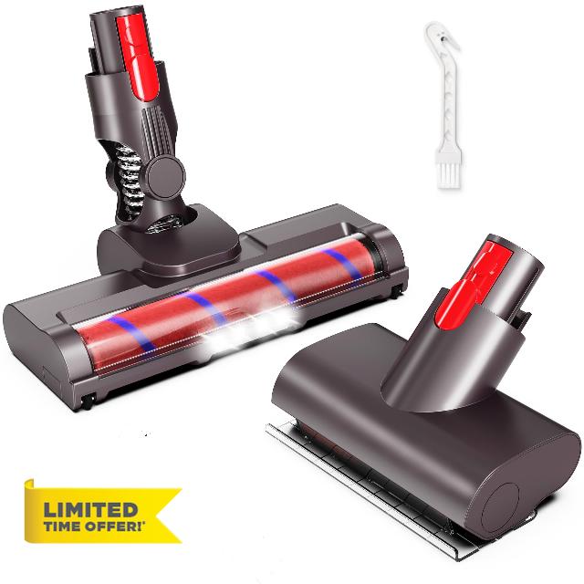 Haoyijor Vacuum Attachments Motorhead and Soft Roller Brush for Dyson V15 V8 V7 V10 V11