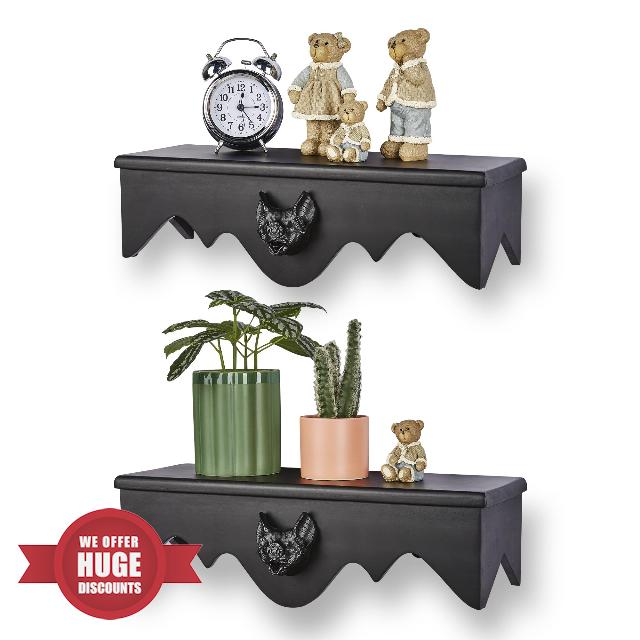 Gothvanity Bat FloatingShelf Set of 2