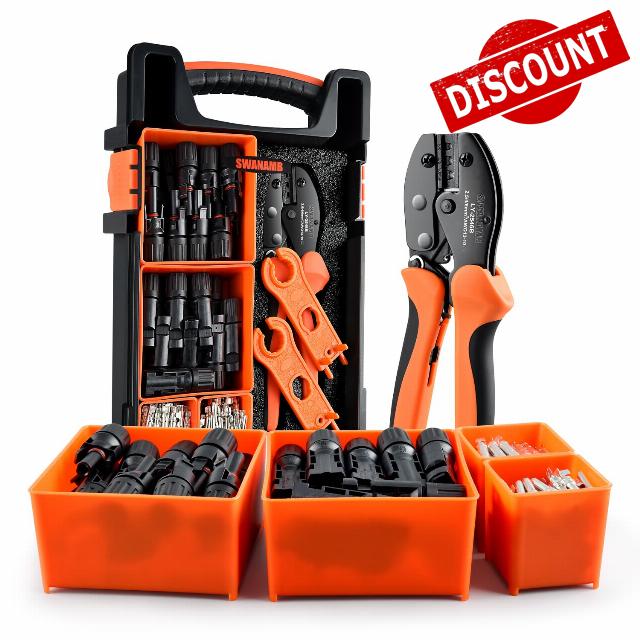 SWANAMB Solar Panel Connector Crimping Tool Kit with 1 Solar Crimper