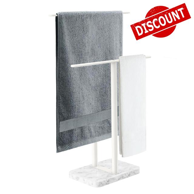 2-Tier Hand Towel Holder Stand with Marble Base