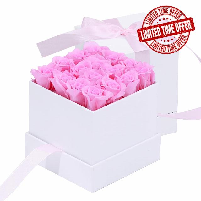 Sacredyna Preserved Roses in a Box Home Decor for Living Room Birthday Gifts for Mom Valentines Day for Her Wife Flowers for Delivery Prime Real Forever Glass Roses That Last a Year