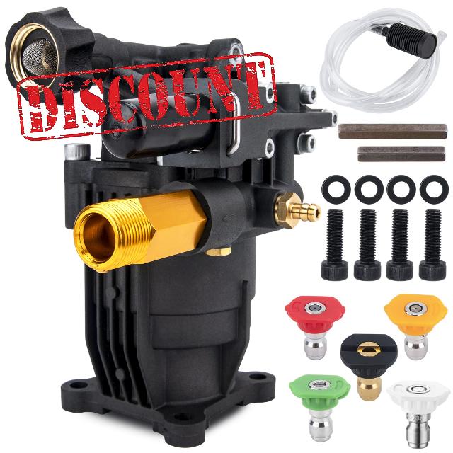 Pressure Washer Pump 3/4" Shaft Horizontal 3300 PSI 2.5 GPM