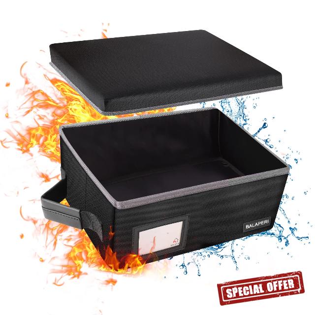BALAPERI Fireproof Storage Box with Lid