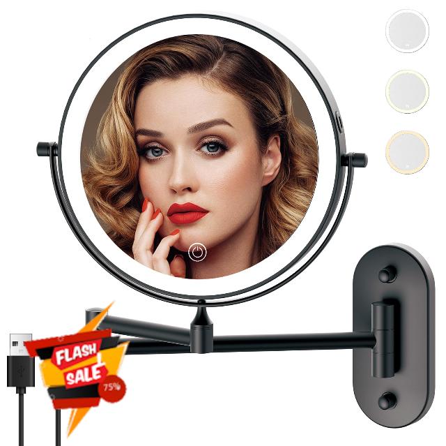 MIROAMZ wallmounted Mirror (Matte Black)