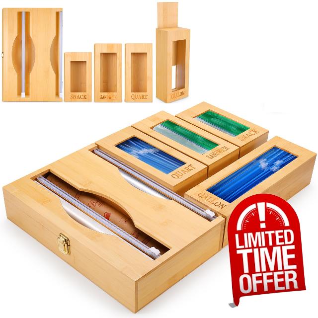 Ultimate Ziplock Bag Organizer Storage for Kitchen Drawer Organization