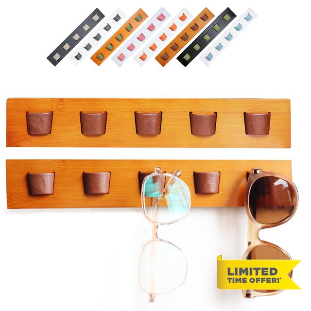 ACOCOFE Sunglass Organizer Glasses HoldeSunglass Organizer Glasses Holder (2 pack Brown-brown)