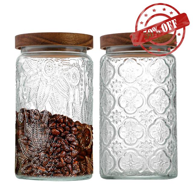 Vintage Glass Jar With Airtight Lid