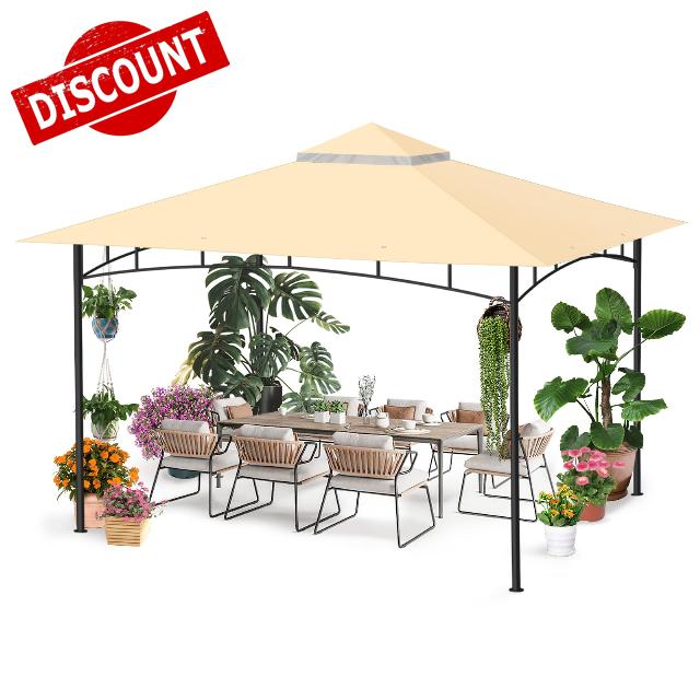 HAKUWI 10x10 Canopy Tent Top Replacement Cover Roof with Air Vent