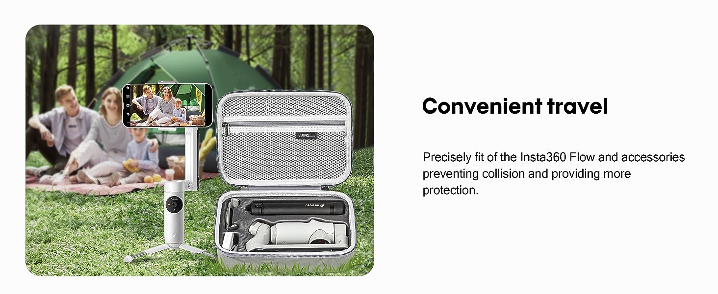 Tomat Carrying Case for Insta360 Flow Accessories