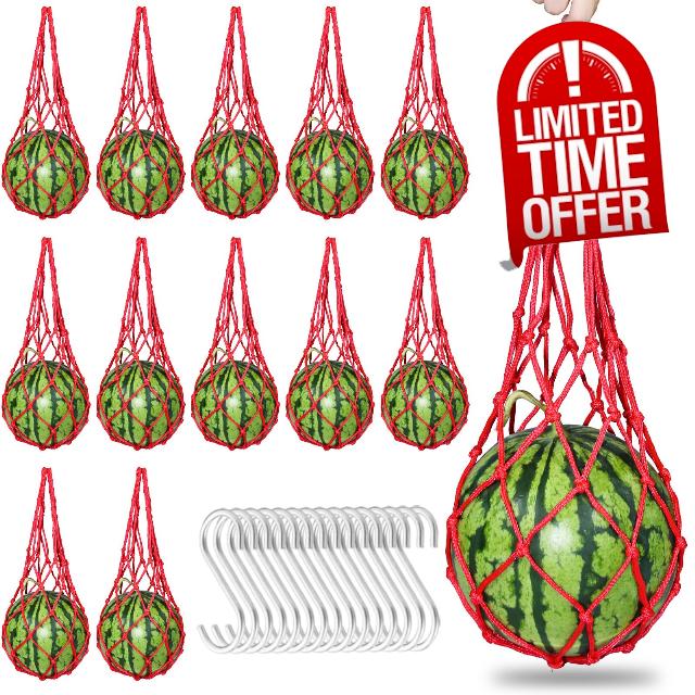 24 Pack Melon Hammocks Cradles with S Hanging Hooks